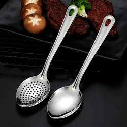 304 Stainless Steel Strainer Spoon Kitchen Colander Spoon Spoon Filter Strainer Food ScoopPerforated Skimmer Colander