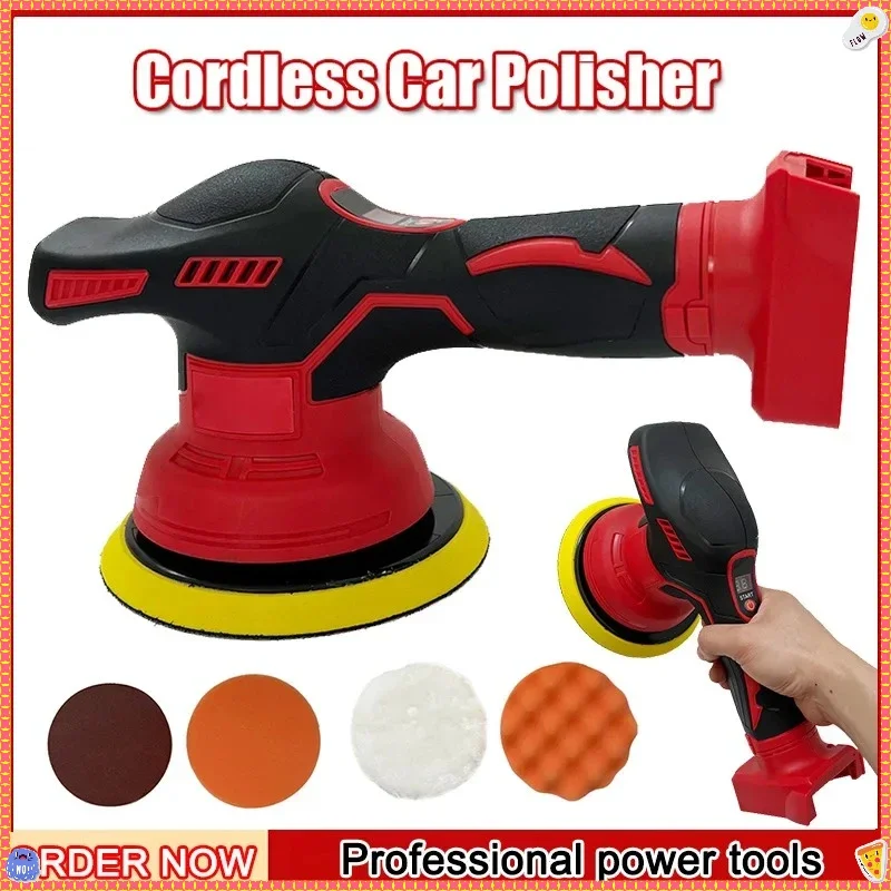 8 Gears Cordless Polisher Digital Display Electric Polisher Auto Car Waxing Polishing Machine Lithium For Milwaukee 18V Battery
