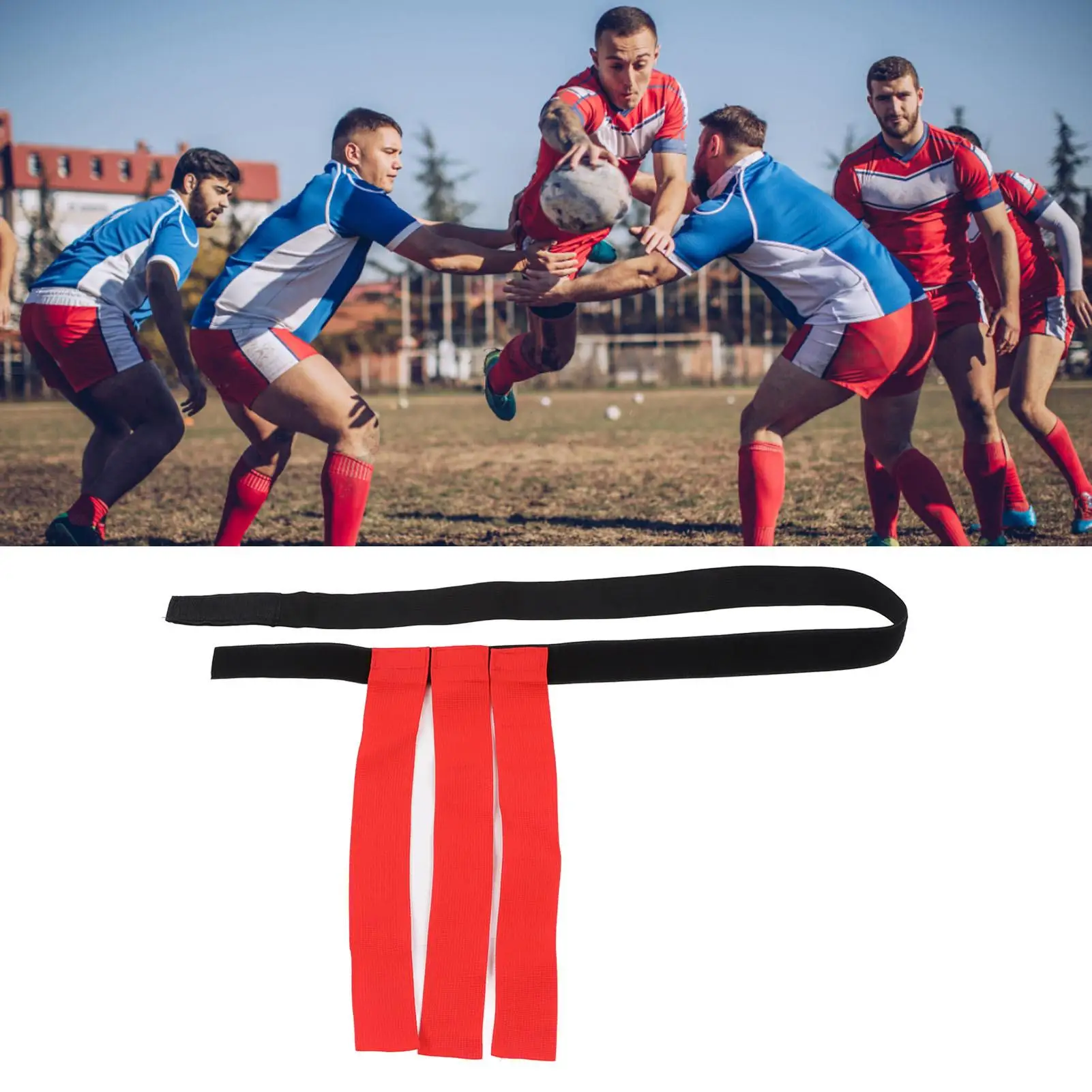 أعلام تدريب كرة القدم حزام خصر من نسيج البوليستر بألوان زاهية للألعاب الرياضية الخارجية #3