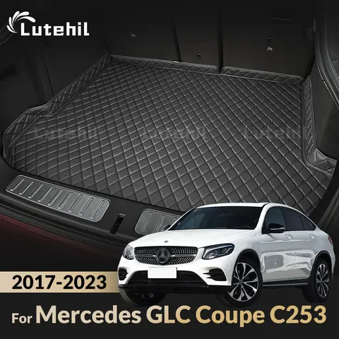 메르세데스-벤츠 GLC 클래스 쿠페 C253 2017-2023 22 21 20 19 18 Lutehil 자동차 트렁크 매트 3D 디자인 미끄럼 방지 액세서리