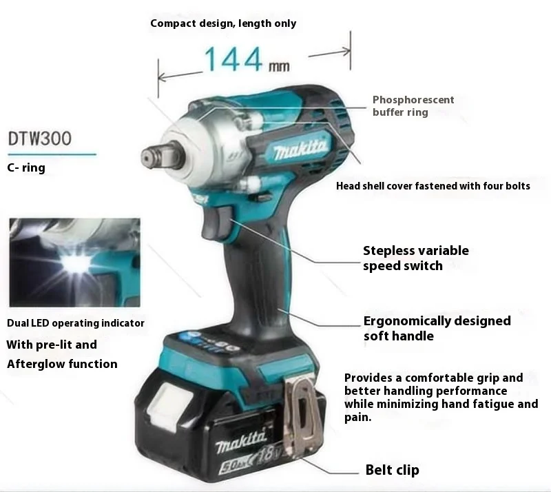 21V Lithium Battery Heavy Duty Impact Wrench Cordless Brushless Motor Industrial Power Tools Set Power Drills Machine Tool S