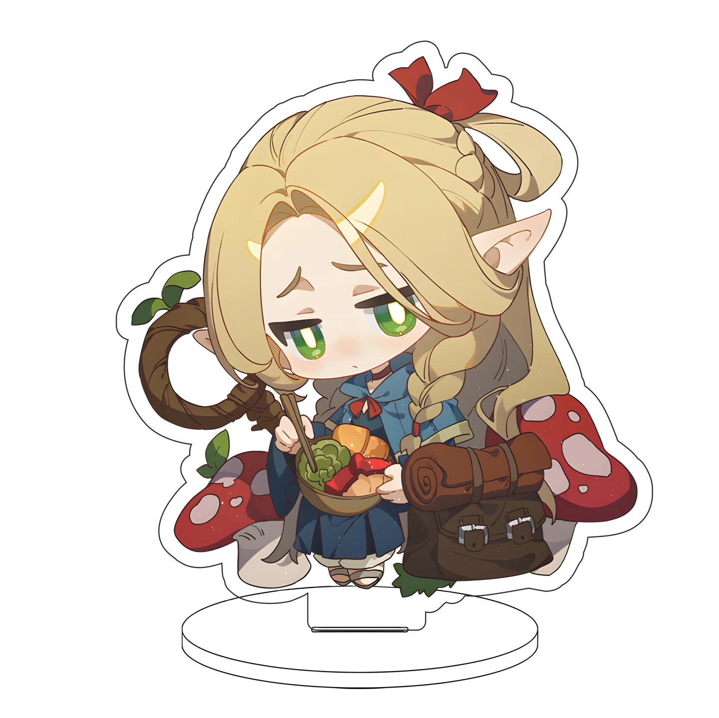 10cm Anime Delicious in Dungeon Marcille Figure Acrylic Stand Leos Assists Falensen Simaluhir Statue Collectible Ornaments Toys