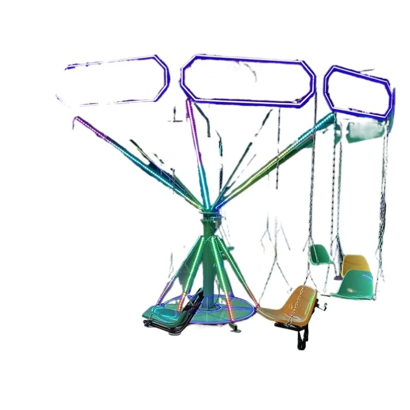 ركوب الملاهي كراسي الطيران كاروسيل للأطفال كراسي أرجوحة للأطفال والكبار دائري الموسيقى