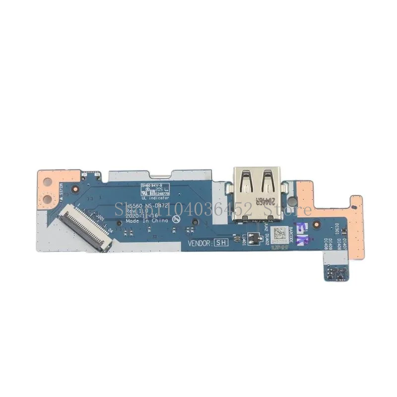 Piezas originales de ordenador portátil para Lenovo IdeaPad, placa de audio con botón de encendido USB, NS-D472 5c50s25174, 100% probado, envío rápido, 3-15itl6 82h8