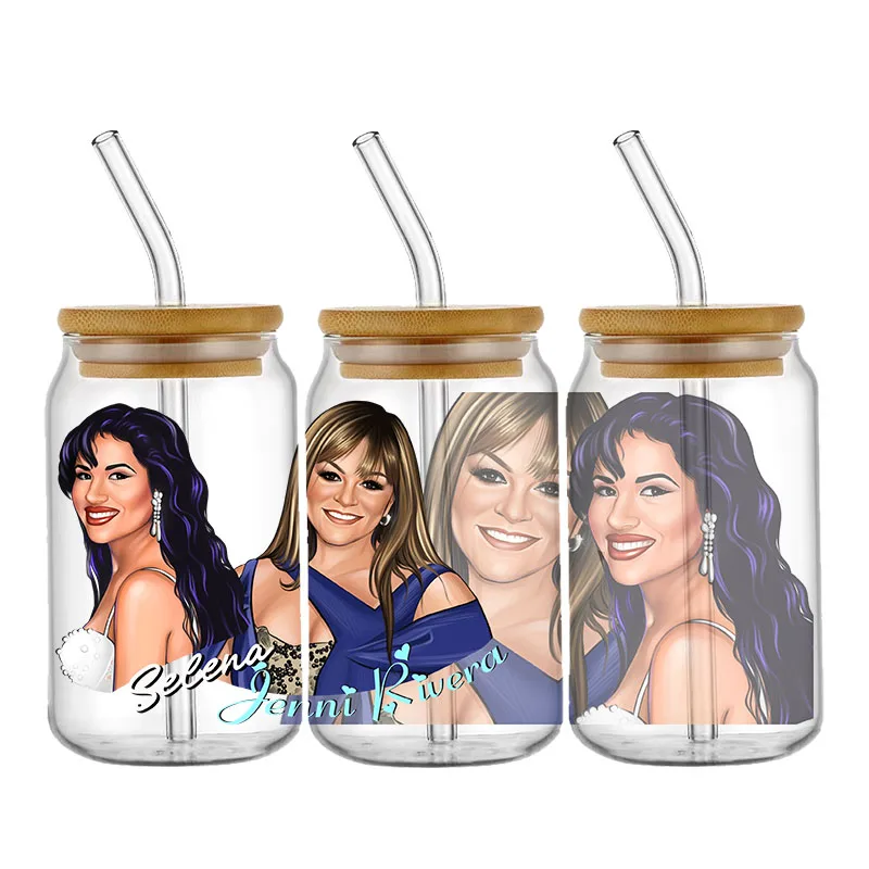 Personalize Superstar Famous Singer Beautiful UV DTF Cup Wrap Transfers Stickers Custom Labels DIY Waterproof Decals For Glass