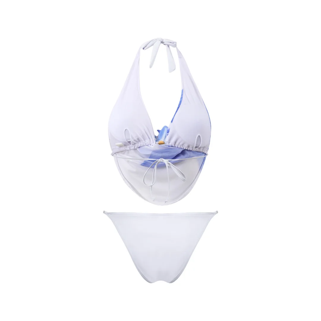 S - XL Mit Rock Blumenmuster Bikini Damen Bademode Weiblicher Badeanzug Dreiteiliges Bikini-Set Badeanzug Schwimmanzug V7996 – Detail 5