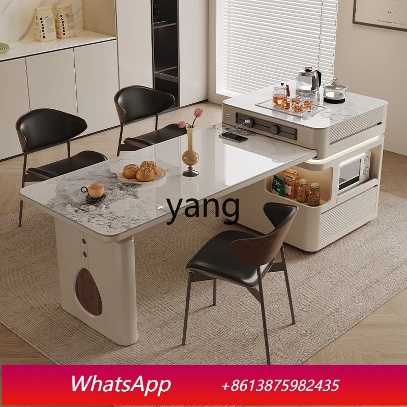 

LMM island table integrated tea making household open kitchen retractable guide table