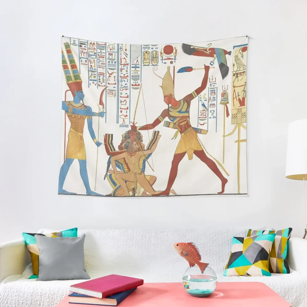 

Egyptian Pharaoh with bow and arrow artwork Tapestry Bed Room Decoration Room Decor Tapestry