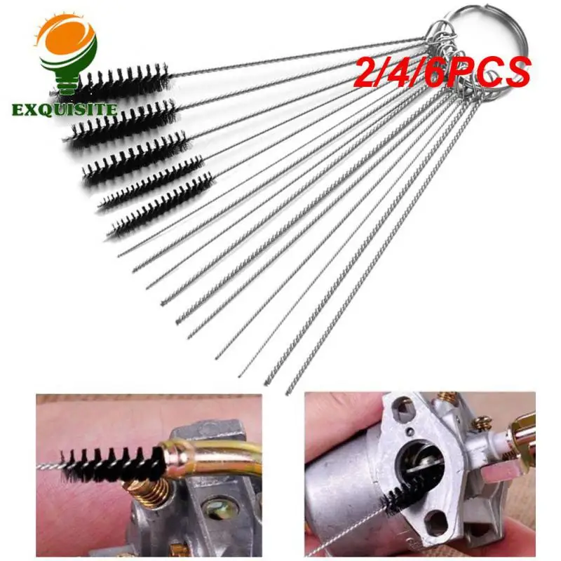 2/4/6PCS Carburetor Carbon Dirt Jet Universal Remove Cleaning Needles Brushes Portable Welder Carb Chainsaw