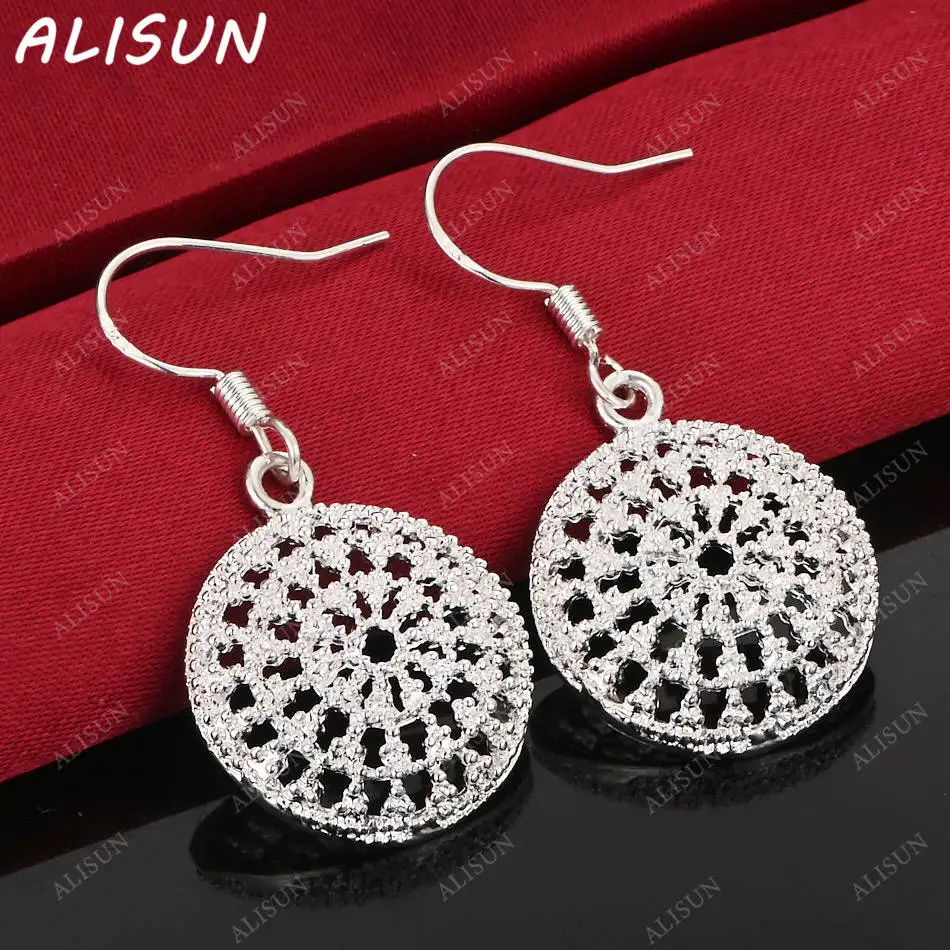 

ALISUN 925 Sterling Silver Design Disc Earrings Drop Earrings Charm Trend Birthday Gifts Fashion Party Fine Jewelry