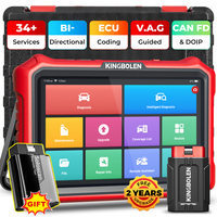 KINGBOLEN K8 PRO Full System Bidirectional Scan diagnostic Tool OBD2 Scanner 34+ Reset Active Tests ECU Coding FCA CANFD & DOIP