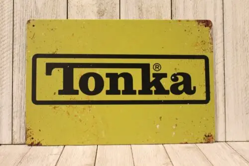 Tonka Tin Metal Sign Toy Trucks Cars Garage Man Cave Vintage Look Boys Room XZ