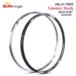 Sunringle HELIX 자전거 림, XC 트레일용 원형 튜브리스, 산악 자전거, TR25, 26 27.5, 29 인치, 24, 28, 32 홀