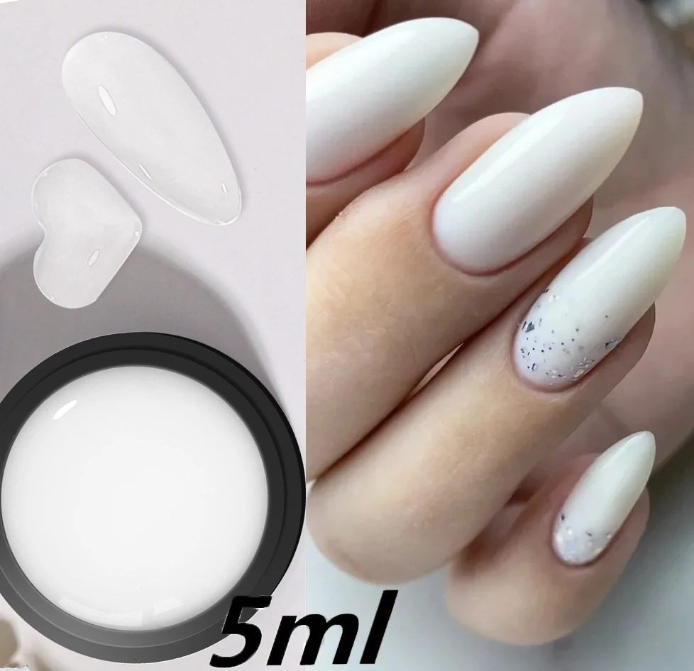 15/5ml Professional Semi-Solid Polyer Extension Gel Non-Stick Hand Pink/White/Clear Sculpture Gel DIY UV Gel Acrylic Extend Gel
