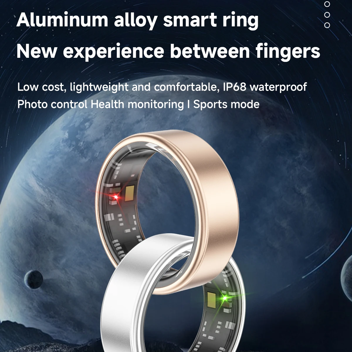 2024 SmartRing with Health Tracking Long Battery Life, Real-Time Heart Rate and Blood Oxygen Monitoring Lightweight Design