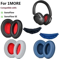 Ear Pads for 1MORE SonoFlow,SonoFlow SE Headphones replacement High quality ear covers earmuffs Ear pillows headband leather