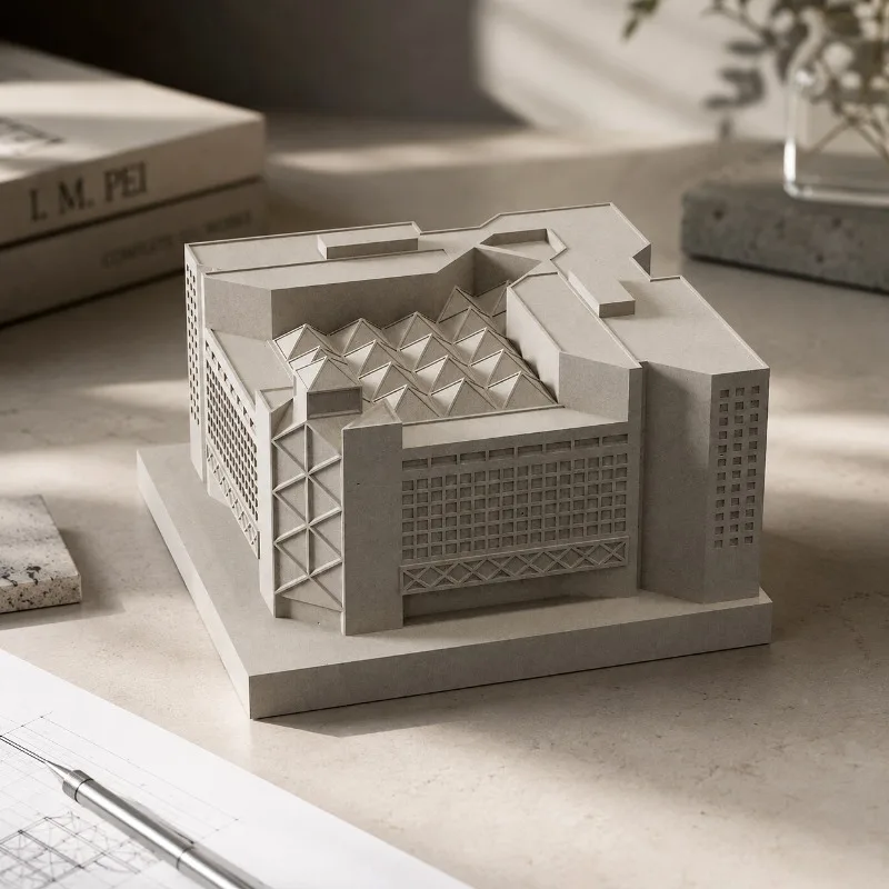 Creative Architectural Model Clear Cement Tabletop Ornaments Living Room Porch Bedroom Tabletop Furnishings Crafts Birthday Gift