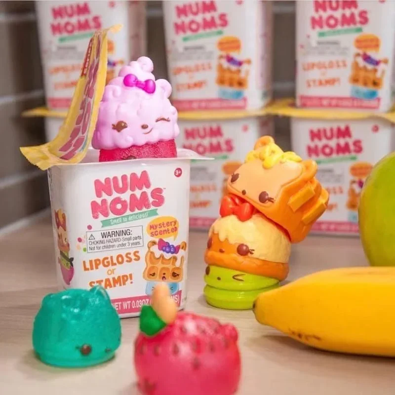 

NUMNOMS Fragrance Dolls Cute Kids Toy Lipgloss Stamp Lights Scented NOMS Model Children Birthday Gifts Collectible Ornaments