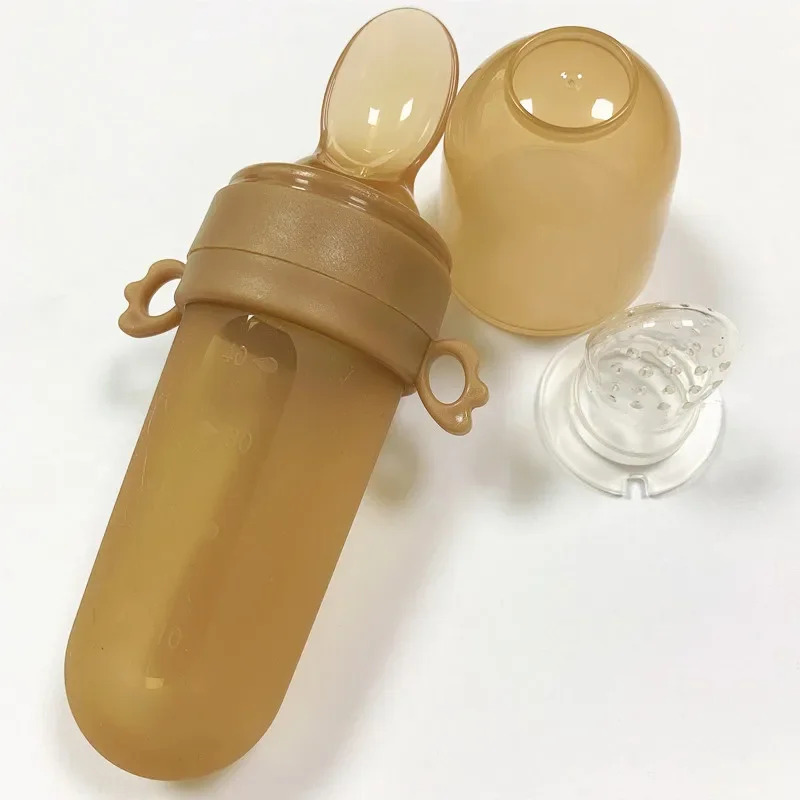 Newborn Food Feeding Eat Fruit Complementary Food Baby Bite Bag Feed Rice Cereal Spoon Silicone Pacifier Tool Baby Supplies