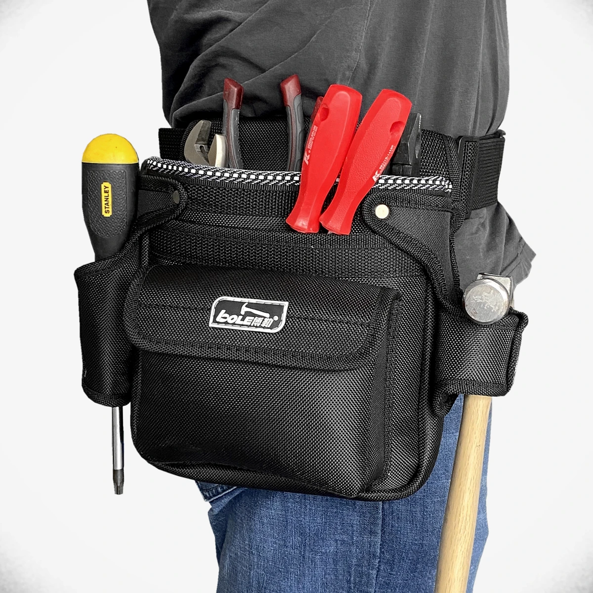 BOLE Tool waist bag Multi functional electrician maintenance installation organizer tool bag