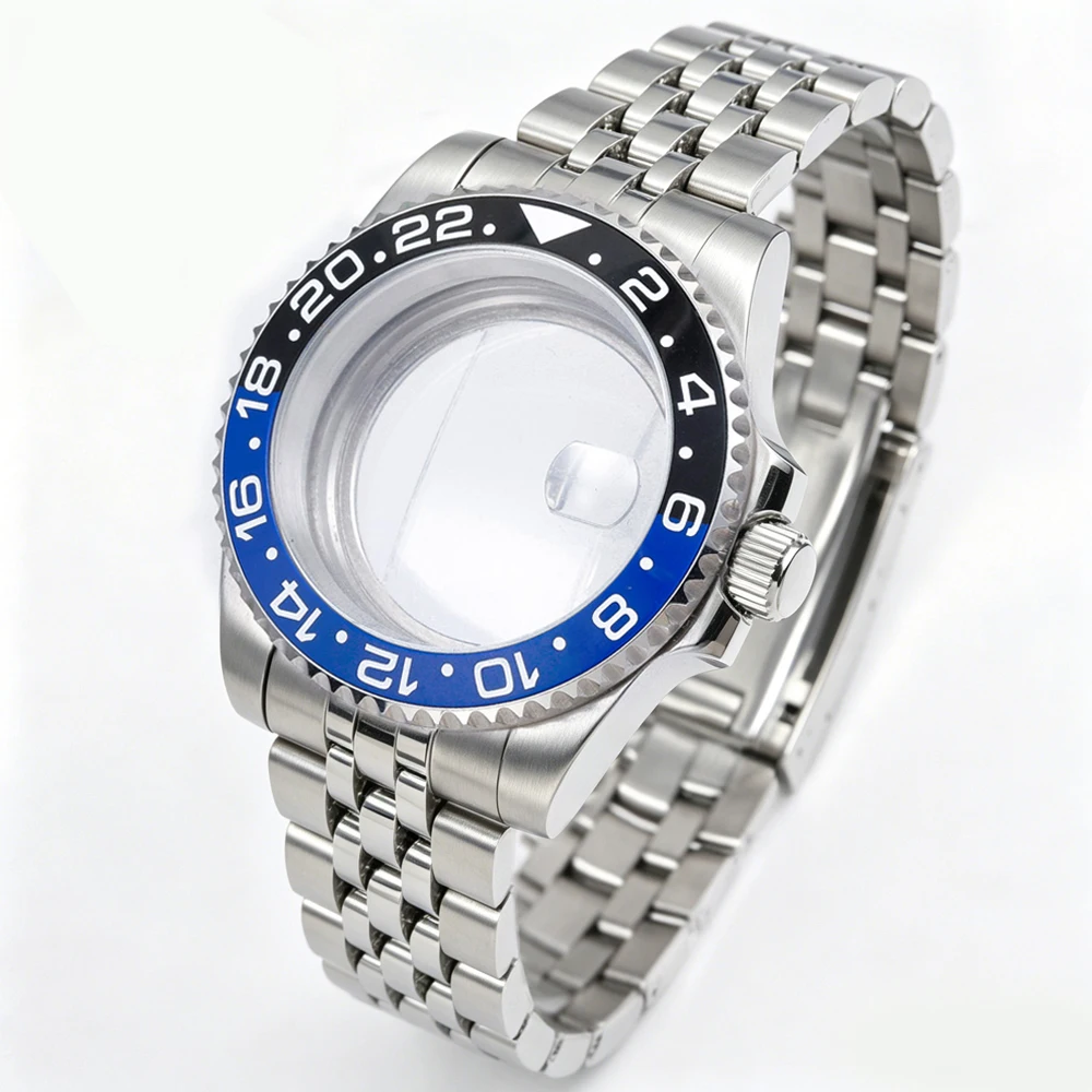 200M Tauchergehäuse 40mm Passend für NH35 NH36 NH34 GMT Uhrengehäuse Jubilee-Armband Saphirglas Schiebeverschluss – Detail 4