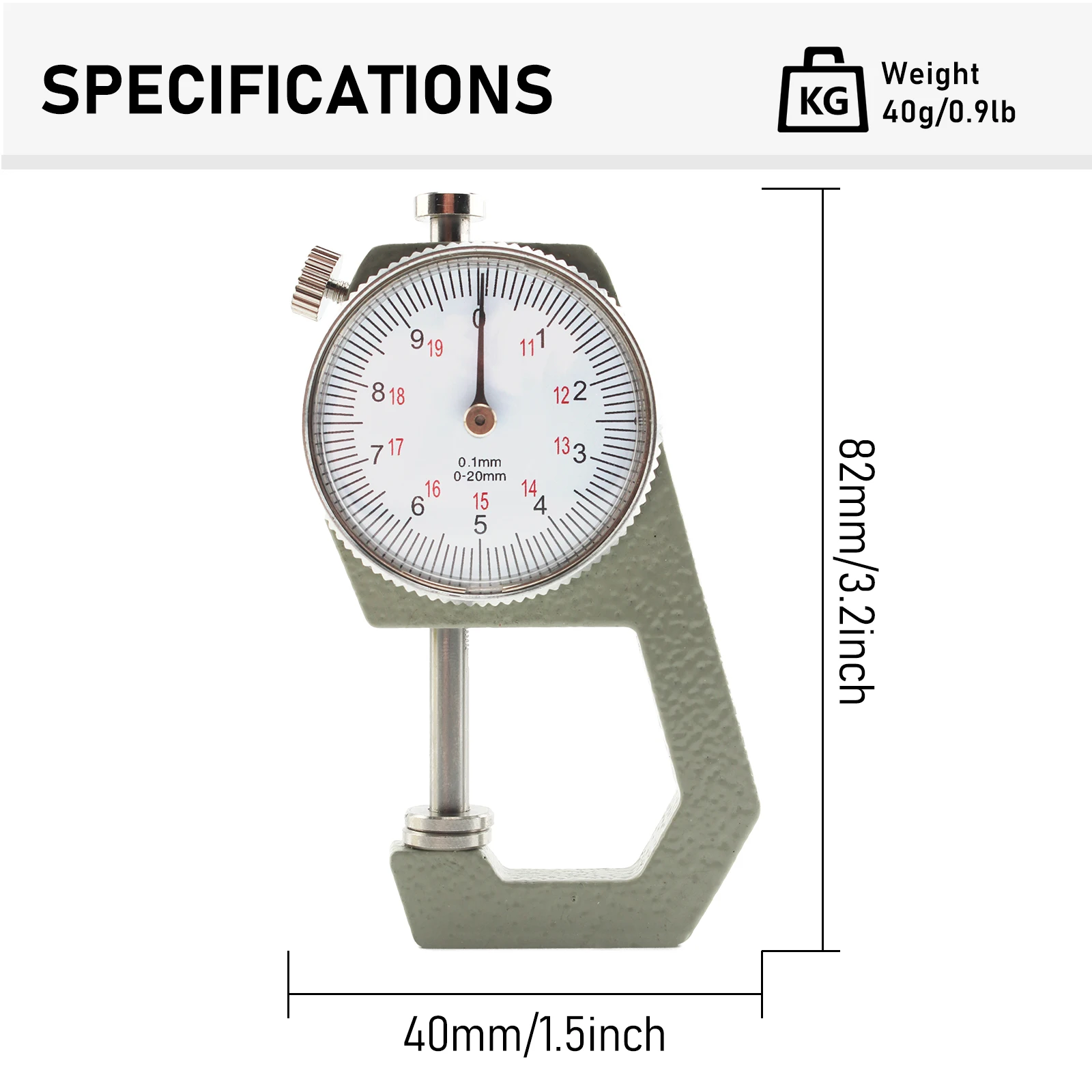 Jewelry Measuring Tools Dial Thickness Length Width Gauge 0.1mm-20mm Gem Caliper Digital Dial Indicator Measurement Equipments