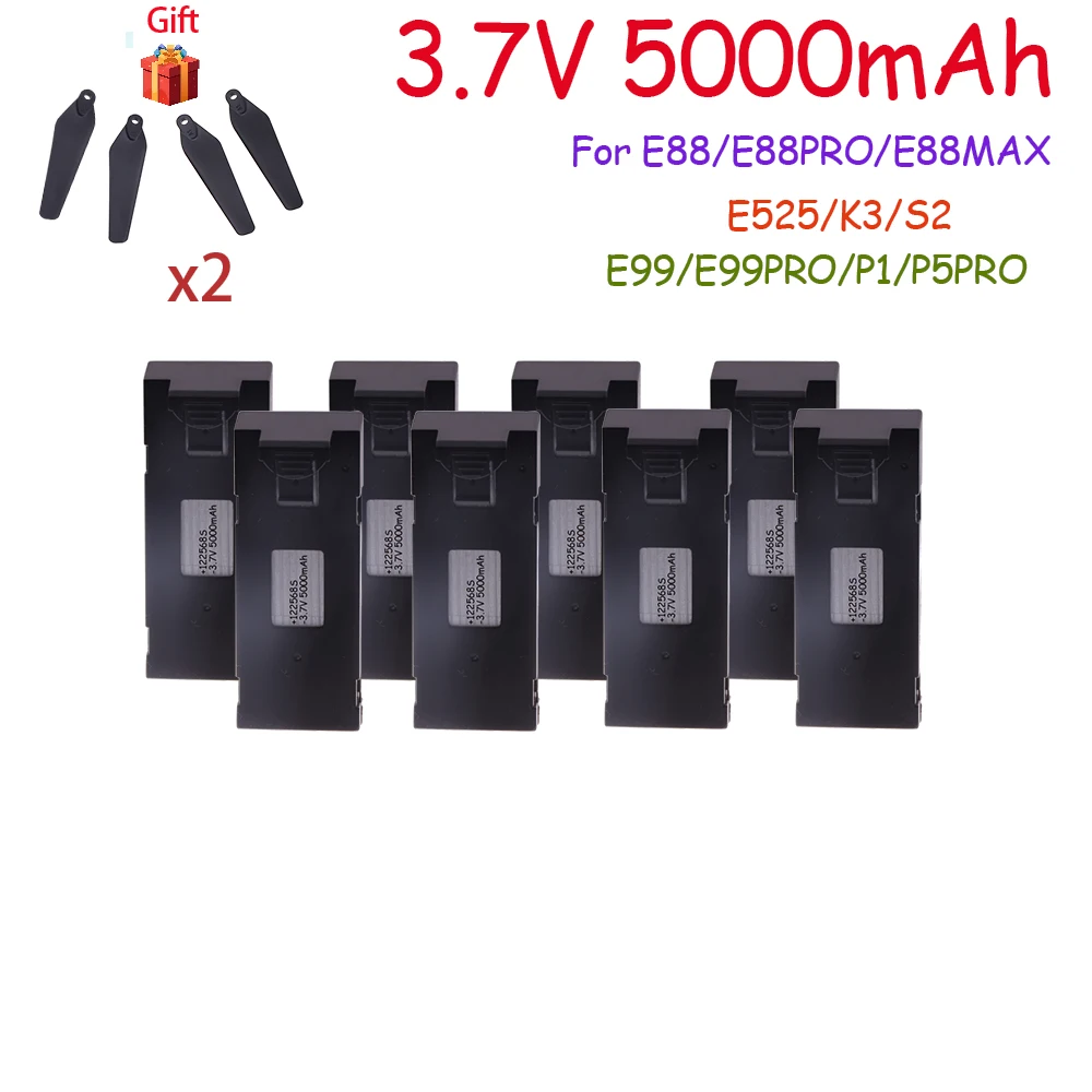 Ulepszenie 3.7V bateria do drona akcesorium 3000mAh do E88 E88 PRO E99 PRO E525PRO Mini dron Uav bateria do drona 4K drona