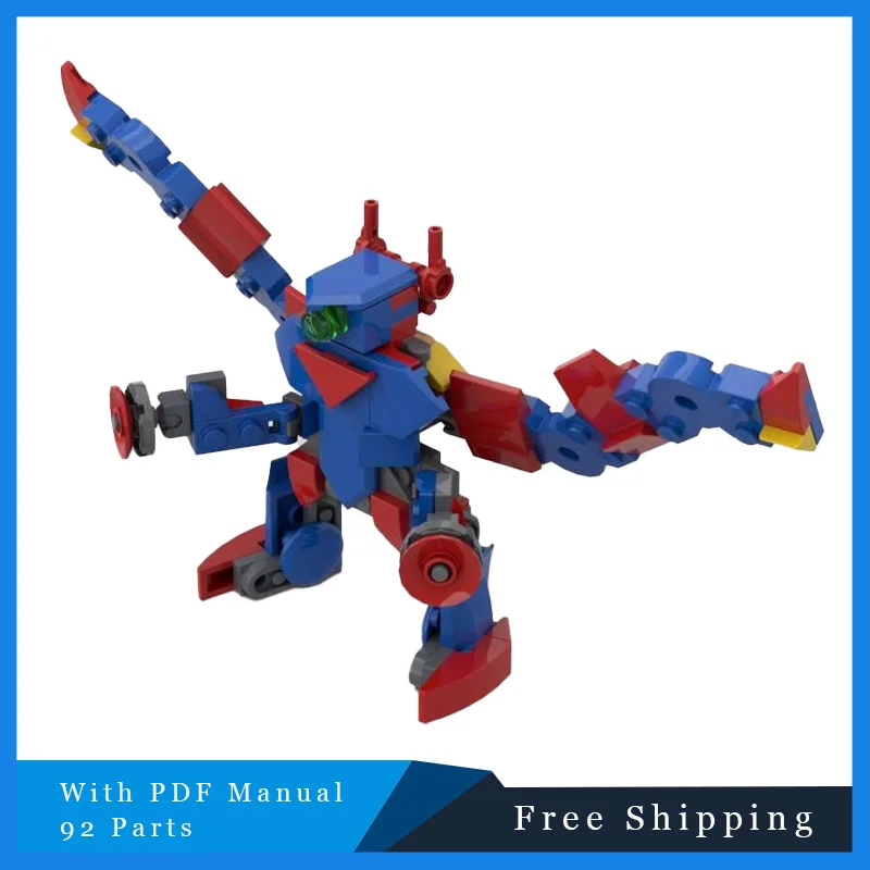 

92 PTS Advanced One eyed Cool Fighter Armor MOC Building Blocks Model Creative MOC Children's DIY Assembly Toys Christmas Gifts