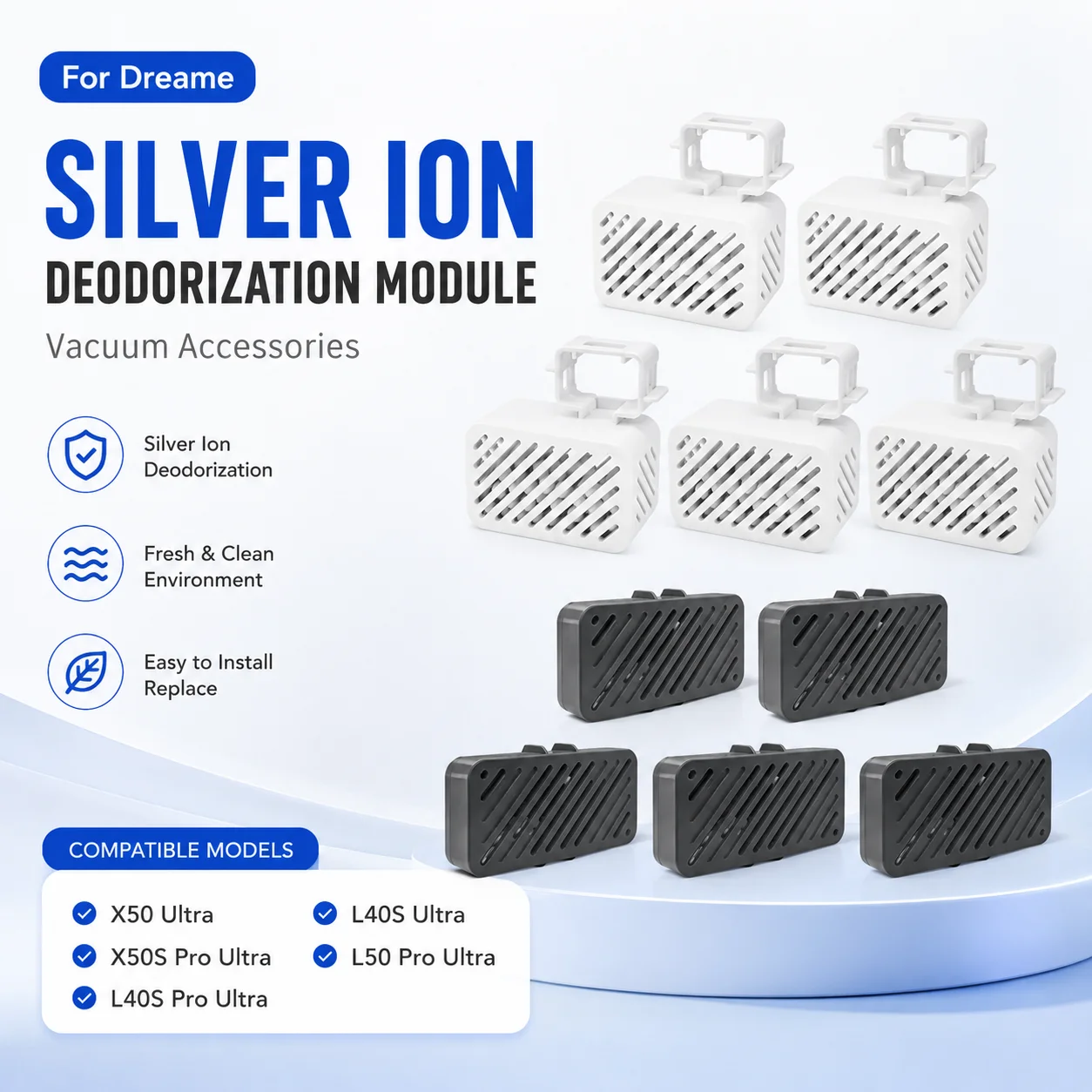 For Dreame X50 Ultra/X50S Pro Ultra/L40S Pro Ultra/L40S Ultra/L50 Pro Ultra Silver Ion Deodorization Module Vacuum Accessories