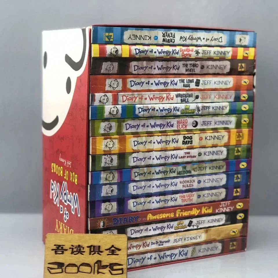 boxed english book diary of wimpy kid livros de ficcao infantil livros meio conjunto 01