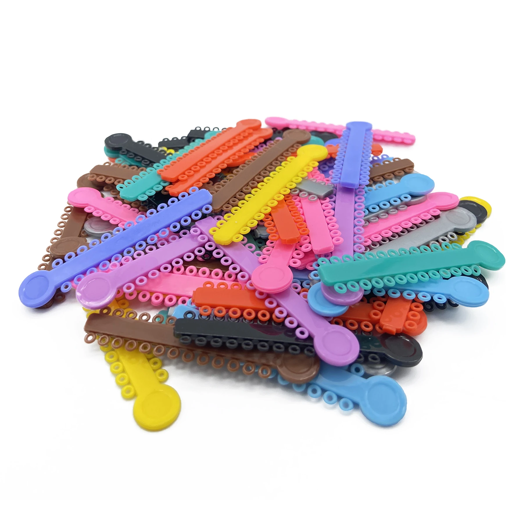 1Pack=1040PCS/40Sticks Dental Orthodontic Elastic Ligature Ties Bands for Brackets Braces Colourful to Choose