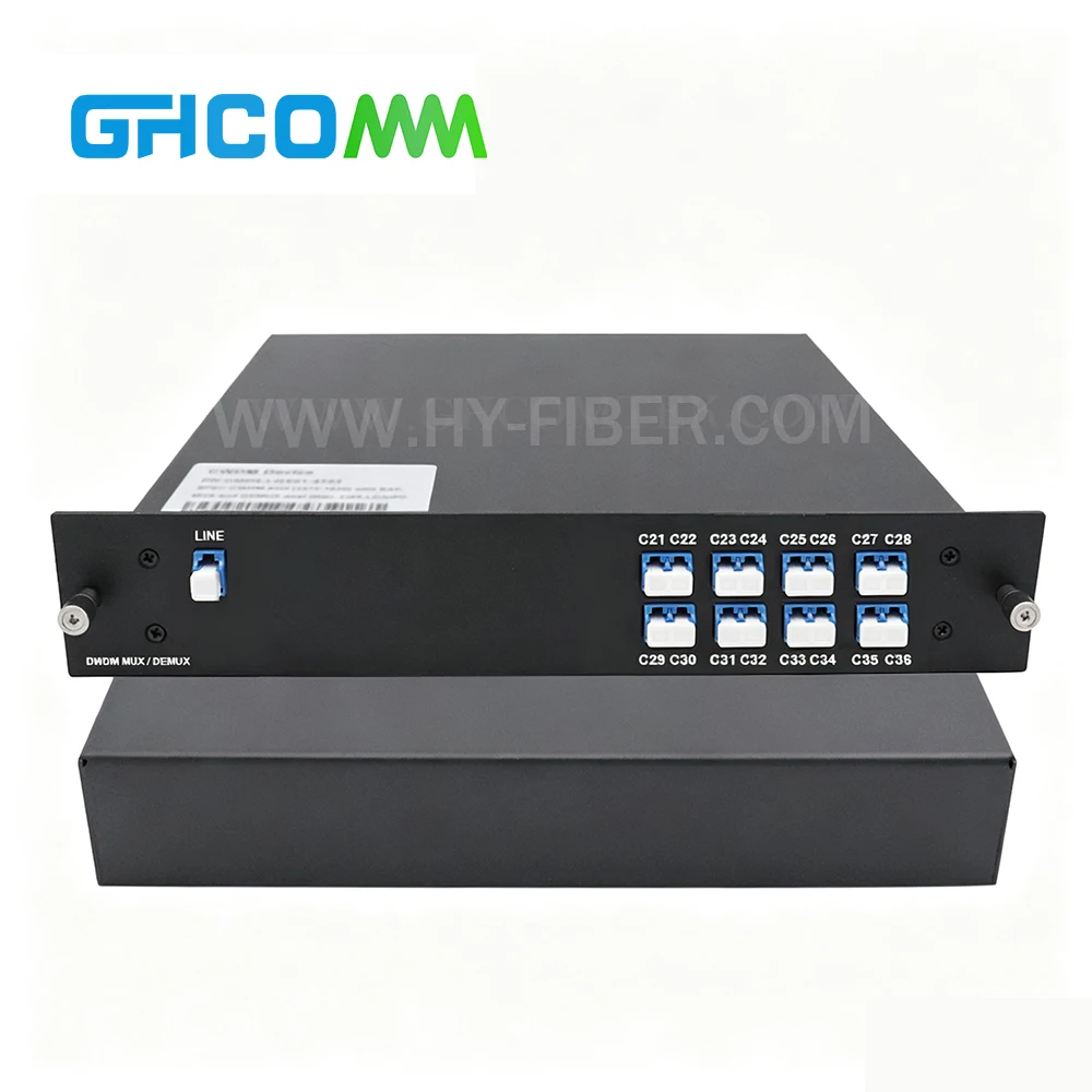 Module MUX DEMUX DWDM 100 GHz à fibre unique 8CH à 16CH, 2 pièces, boîtier cassette LGX compact, connecteur LC/UPC