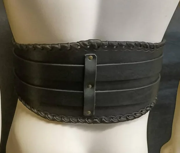 Ceinture large vintage médiévale pour hommes, armures de chevalier, accessoires Steampunk, costume de cosplay de paupières adulte, Viking 7.5 ate, moyen âge