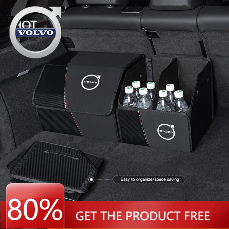 

Подстаканники Автомобильный кожаный ящик для хранения багажника Складная портативная многофункциональная сумка для багажника Volvo Rdesign V60 V40 XC90 S60 S80 C30 XC60 V