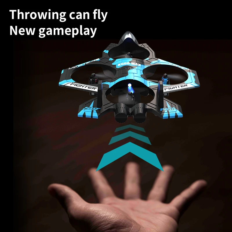 K500 Drone teledirigido 2.4G 360 °   Flip Fighter Jet Toy Avión RC flotante inteligente de altura fija