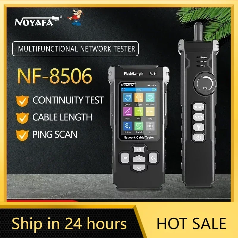 NOYAFA NF-8506 Multifunction Cable Tester Support Ethernet  IP Scan Ping Poe Test Wire Continuity Test Measure Length tool