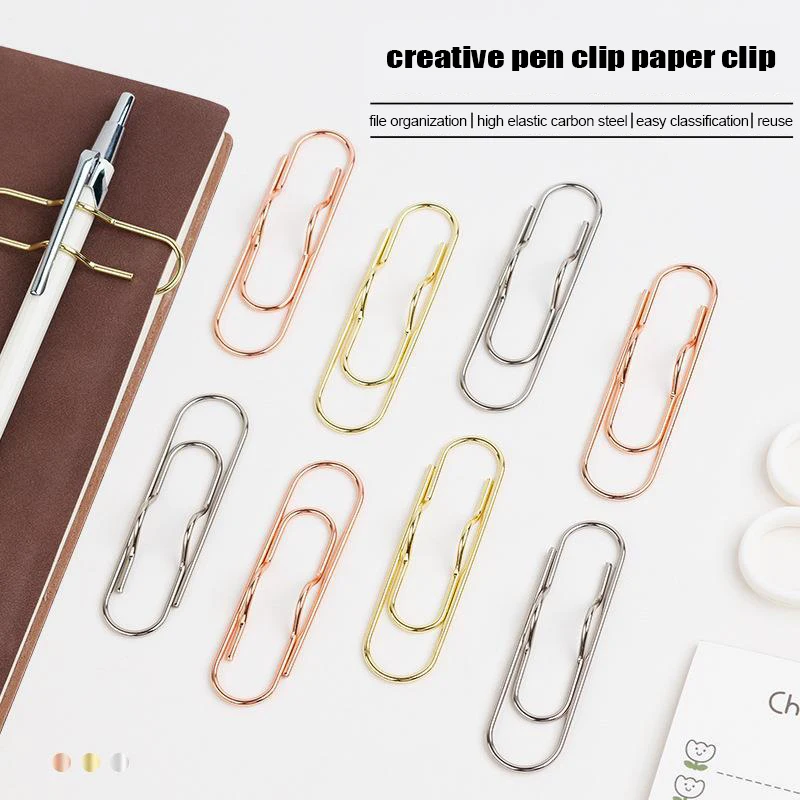 Multifunctionele Paperclips Paperfixclips Penhouder Clips Notebook Penhouder Boekenpin Voor Notebook Journal Document Clips