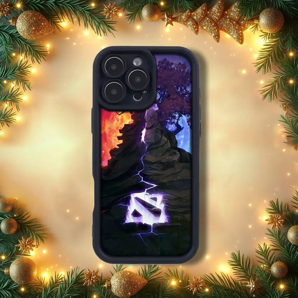 حافظة هاتف رائعة P-PowerfulS Dota 2 لهاتف iPhone 14,12,17,15,11,13,16,Pro,E,Plus,Max,Air,SE4 ظهر من السيليكون الناعم المقاوم للصدمات #2
