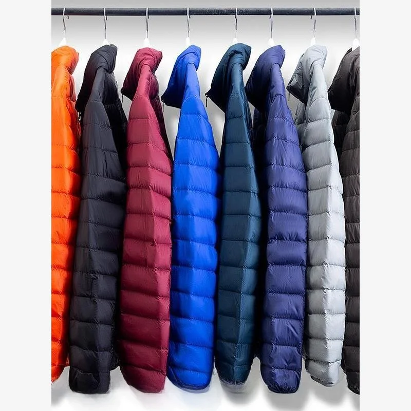 

Ультратонкая пуховая хлопковая куртка для мужчин, осенне-зимняя, новая модная корейская версия, с воротником-стойкой, молодежная верхняя одежда