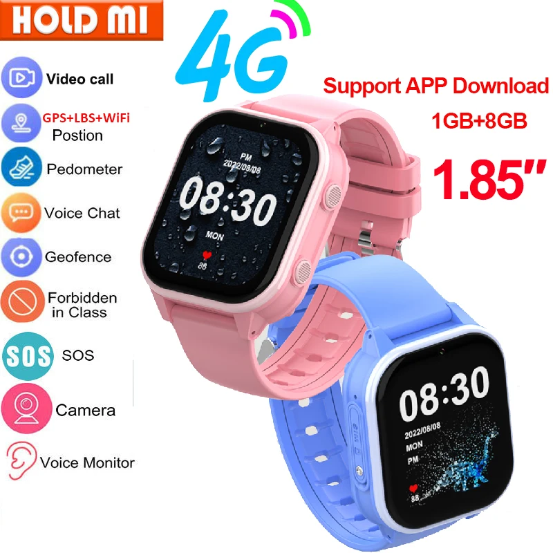 

8GB Smart Watch Kids 4G GPS WIFI Video Call SOS Waterproof Child Phone Smartwatch Camera Monitor Tracker Location Boys Girls