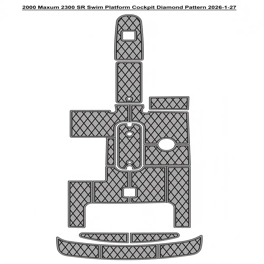 

2000 Maxum 2300 SR Swim Platform Cockpit Bow Pad Boat EVA Foam Teak Deck Floor Seadek Gatorstep Style Self Adhesive