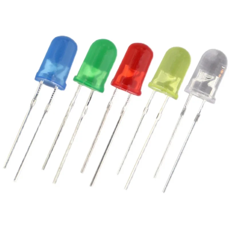(100 Stück) F3 F5 LED DIP Diode Weiß Grün Rot Blau Gelb 3mm 5mm DIY Leuchtdiode