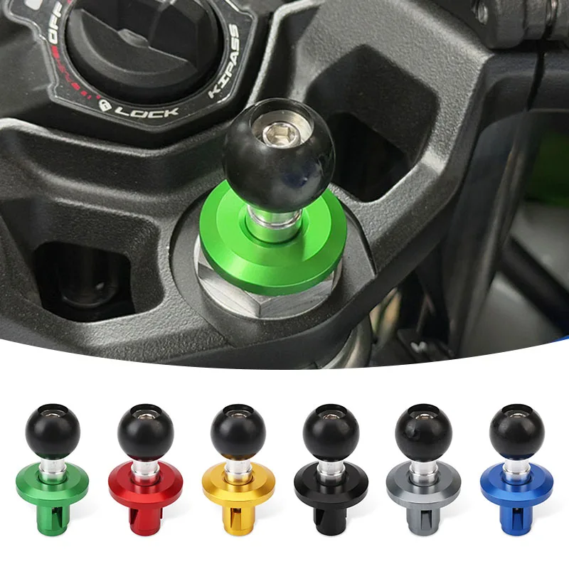 

Motorcycle Navigation Mobile Phone Bracket Front Fork Upper Top Triple Clamp Screw Cap For NINJA500 Ninja 500 EX500 For Z500