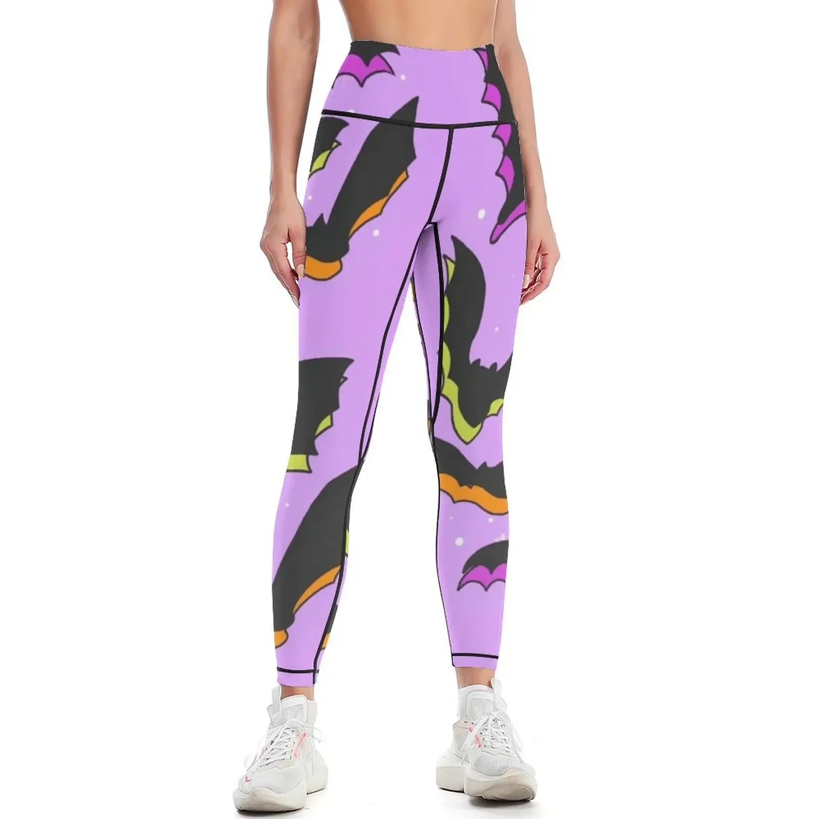 

Neon Bats Leggings sports tennis for for physical Sports pants woman Fitness woman Womens Leggings