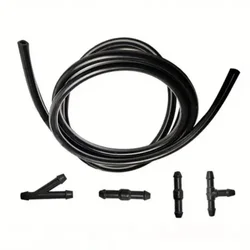 Windshield Washer Black Water Hose Connecting Pipe Rubber Spray Pipe