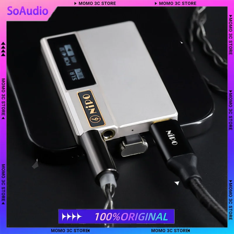 NIPO COCOM I Portable Magnetic DAC Amp HiFi PCM 192K/32 DSD512 Decoding Amplifier 3.5/4.4mm 125db for android/iphone