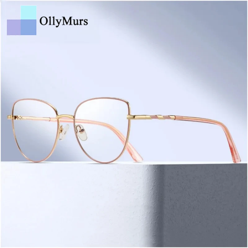 

OLLYMURS женские очки в форме кошки, модная ретро весенняя шарнирная оправа для очков, новые оптические очки по рецепту 97772