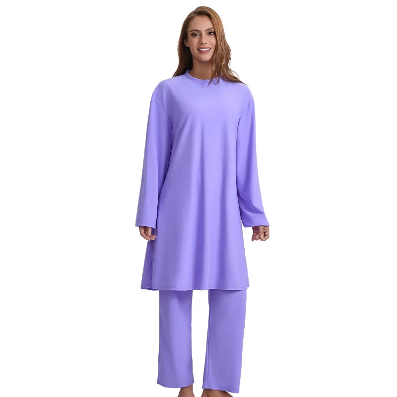 2026  summer New Muslim Swimwear Hijab Women Musulman 3pcs Swimsuit Muslim Swimming Suit Modest Swimwear 3 Pieces Sets Islamic