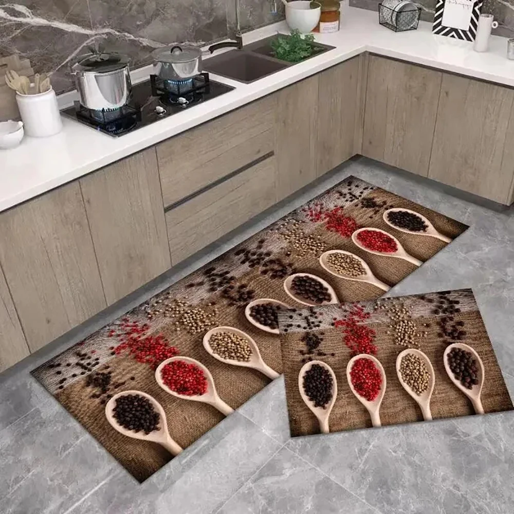 Modern Kitchen Mat Home Entrance Doormat Hallway Bedroom Living Room Decoration Floor Carpet Balcony Bathroom Anti-Slip Long Rug