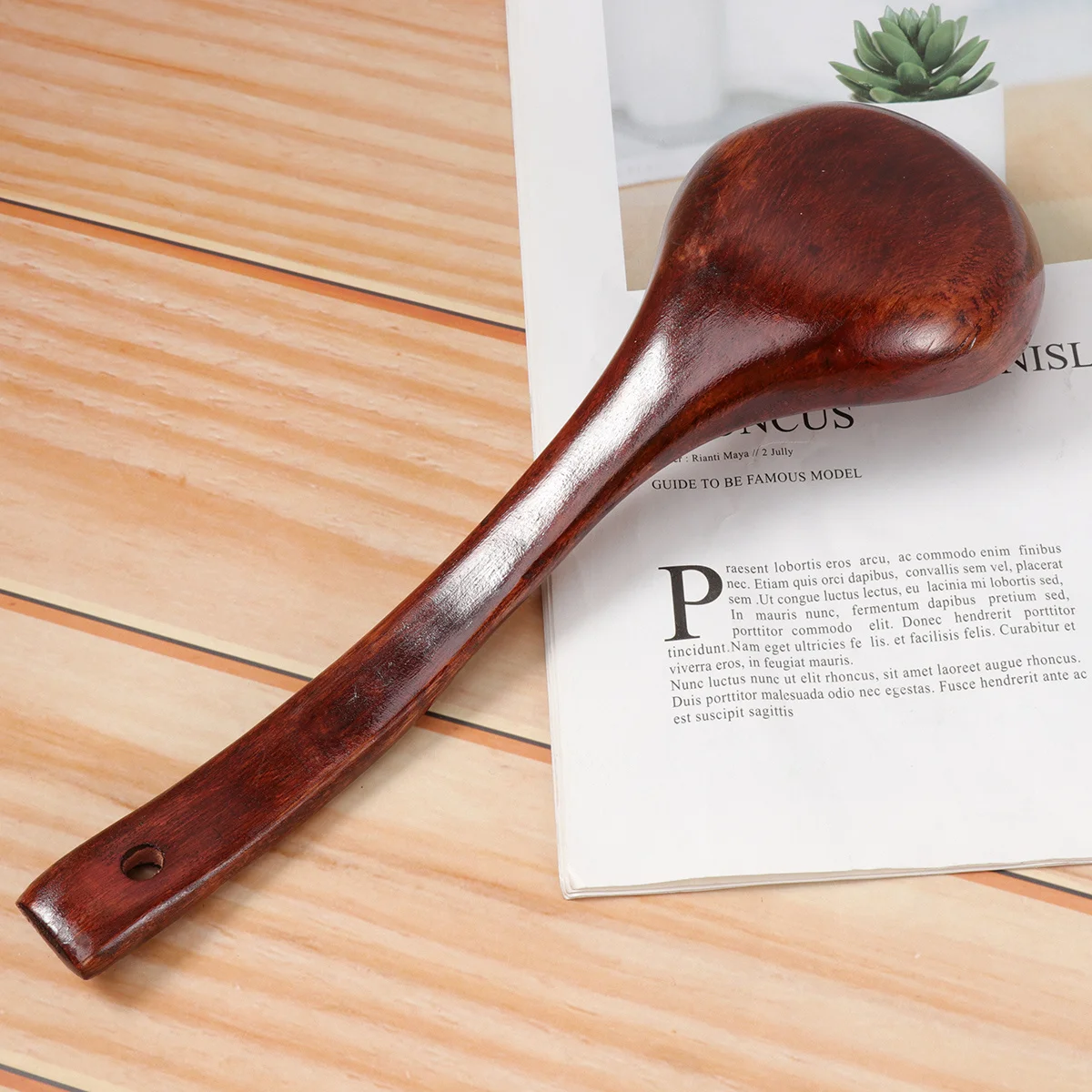 

3Pcs Natural Nanmu Wooden Soup Ladles Long Handle Kitchen Cooking Spoons Household Utensils 28cm 24cm 18cm Ecofriendly Odorless